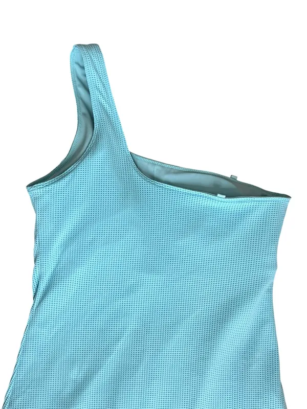 Beach Riot Women’s Harlee One Shoulder Mesh Tennis Mini Dress In Blueberry Ice - Image 9