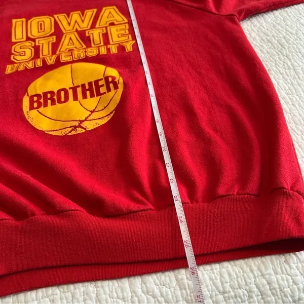 ✨ Vintage Alere‎ Red Iowa State Basketball Brother Crewneck Sweatshirt XL - Image 11