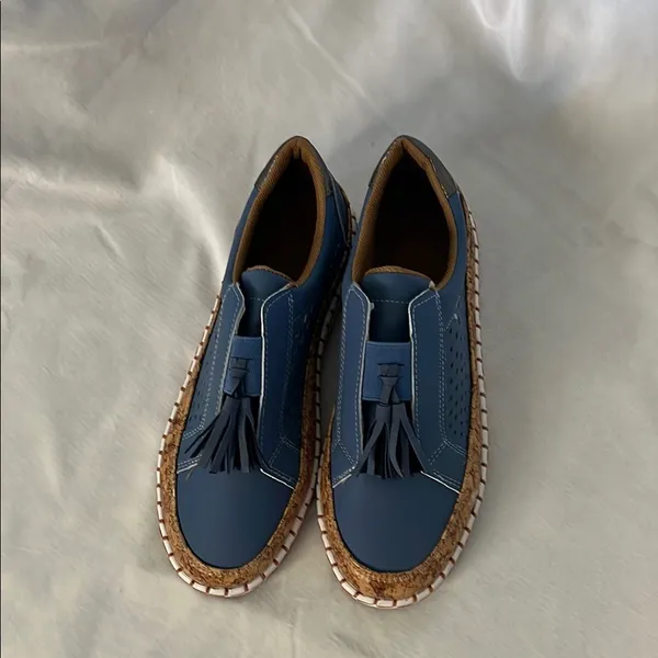 Blue Tassel Loafers – Approx. Size 7–7.5 - Image 3