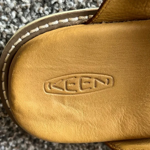 Keen Lana Slide Sandals Womens‎ 7 Tortoise Tan Leather Cushioned Coconut Girl - Image 12