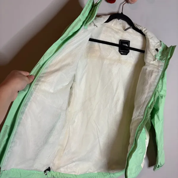 The North Face mint green and white Hyvent rain jacket - Image 4