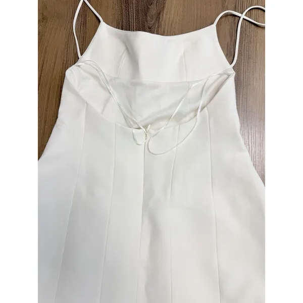 Zara White Cream Mini Dress Open Back Bachelorette Bridal Wedding Party - Image 5