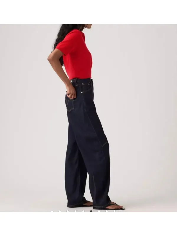 Levi's New 32x31 Cinch Barrel Lighweight Women's Jeans Public Persona Dark Wash - Image 5