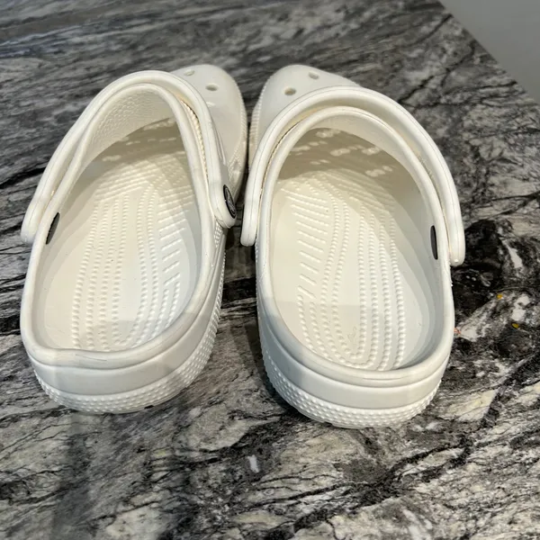 CROCS White Sandals with Signature Perforated Design - Image 4
