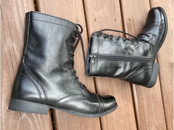STEVE MADDEN Leather Lace-Up Combat Boots🖤🖤 - Image 11