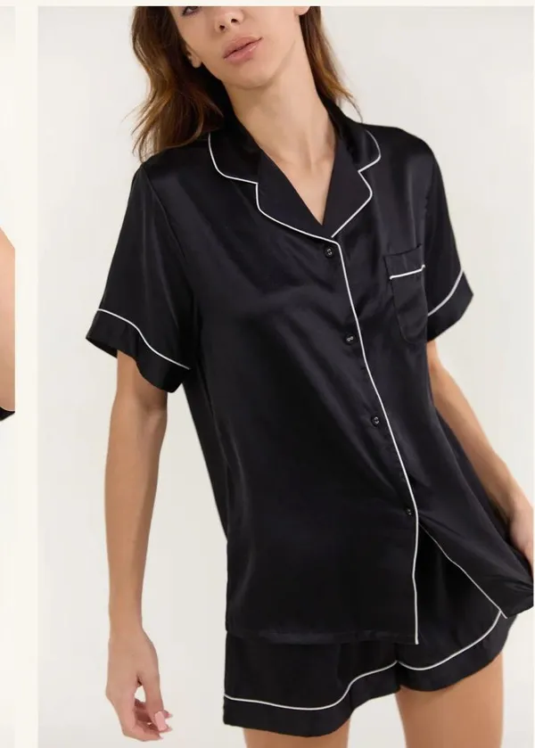 Pajama Set Black Size M - Image 3