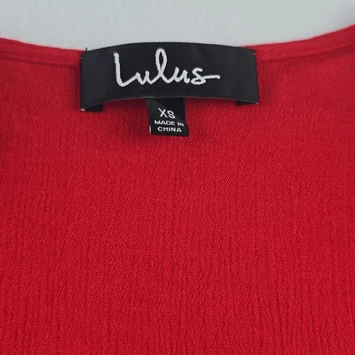 Lulus Much Obliged Red Wrap Maxi‎ Dress Women's XS - Image 5