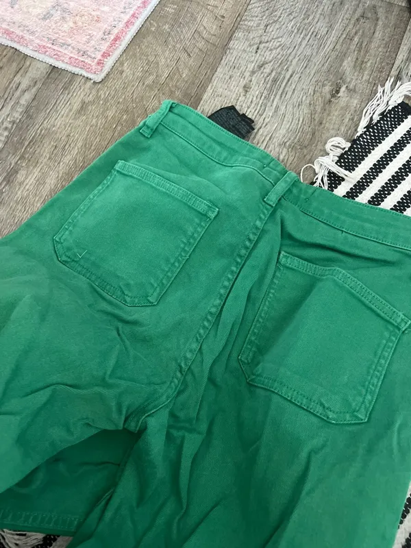 Zara Green Straight-Leg‎ Jeans size 6 - Image 11