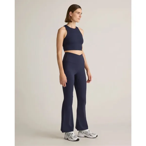 ✨Quince Ultra-Form High-Rise Crossover Flared Deep Navy Sz Medium Pants✨ - Image 3