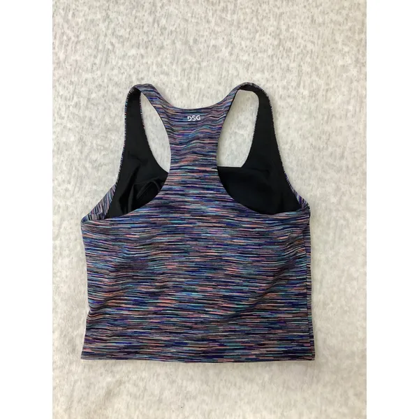 DSG Womens Space Dye Racerback Tank Top w/ Shelf Bra Blue Purple Pink Small NWOT - Image 2