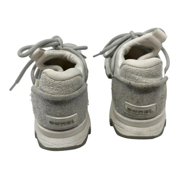 Sorel Kinetic Lace Sneaker Womens Cream Knit Lightweight Comfort Size 7 - Image 3