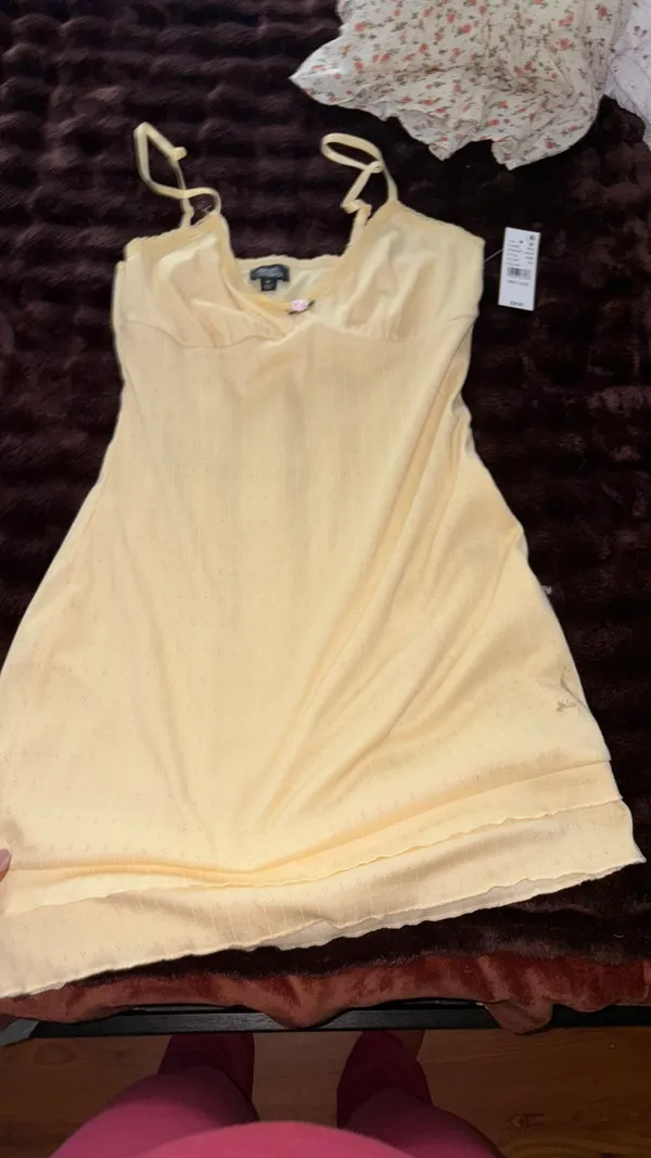 Beverly and beck butter yellow pointelle dress - Image 7