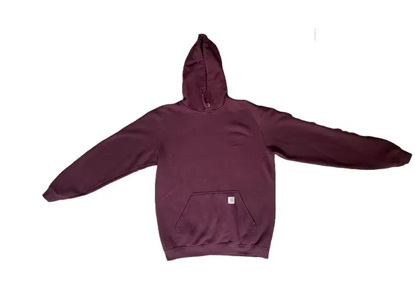 burgundy and gold hoodie with a sick front pocket 🔥 - Image 3
