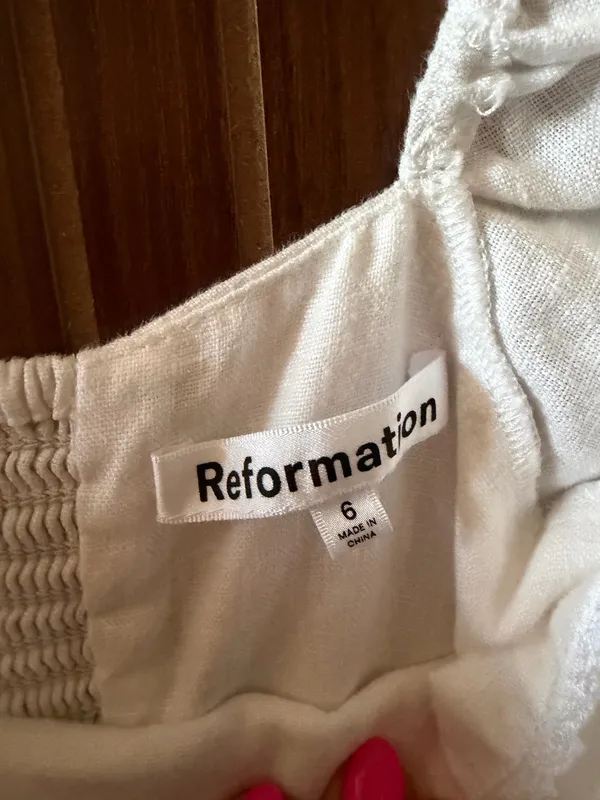 Reformation Dress Midi Linen - Image 7