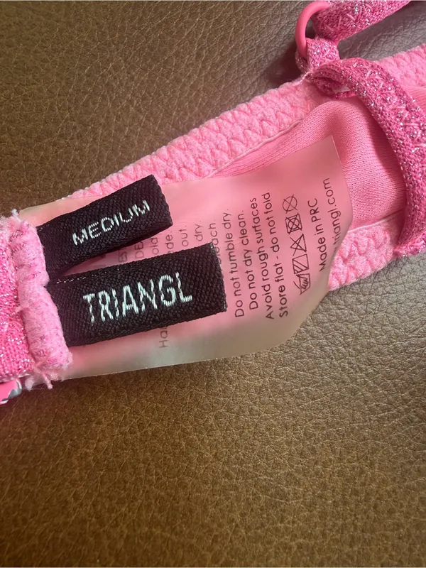 Triangl Mica Pitaya Sparkle Pink Bikini Size Large Bottom Medium Top - Image 10