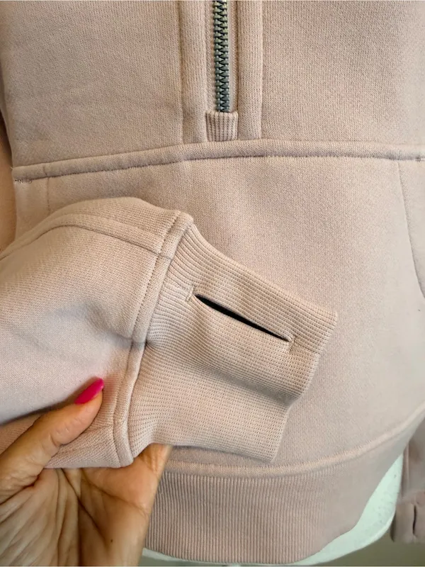 NWT Lululemon waist length oversized hooded scuba size xs/s porcelain pink - Image 10