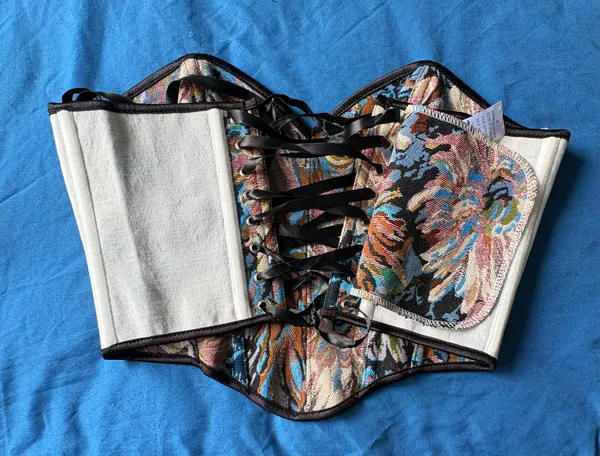 SHEIN S Multicolor Strapless Corset Bustier Top Boned Lace-Up - Image 11
