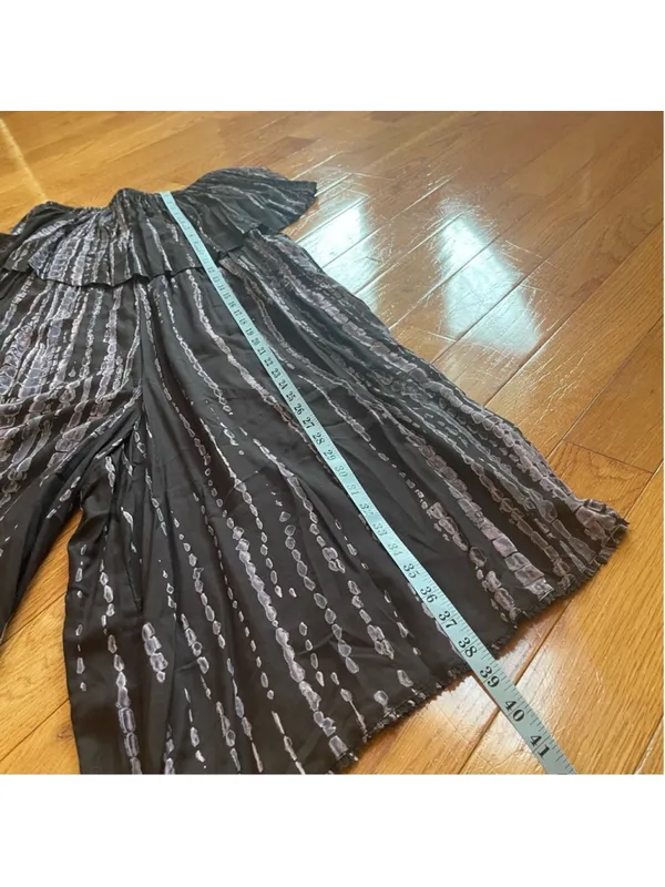 Free People Summer Vibes Tie Dye strapless Jumpsuit wide leg cropped pants Sz S - Image 7