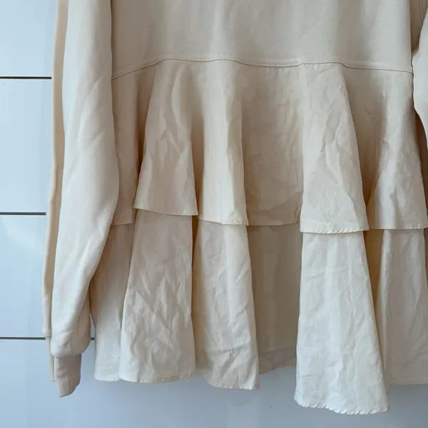 ZARA Peanuts Snoopy Cream Hoodie Sz M - Image 10
