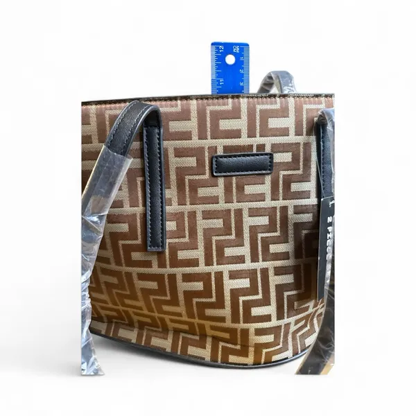 Fashion 2 Piece Bag NWT(NOT A FENDI BAG) Stylish Geometric Patterned Handbag Set - Image 11