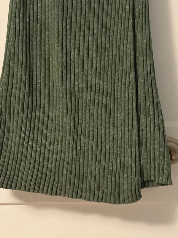 Free People better days midi skirt ribbed knit green size medium bohemian fall - Image 6
