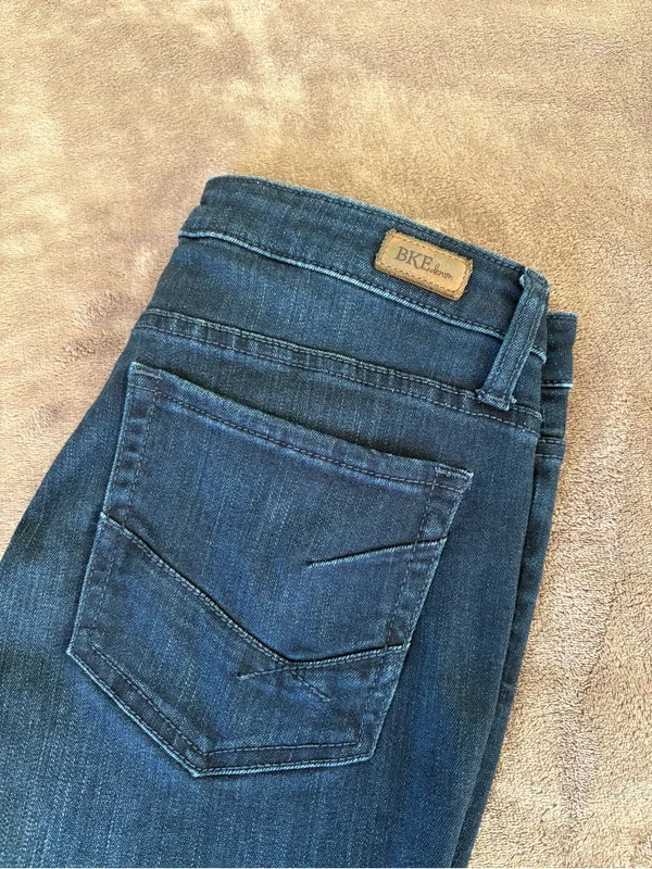 BKE Stella Mid-Rise Skinny Jeans Dark Wash Slim Fit Size 28x31.5 - Image 2