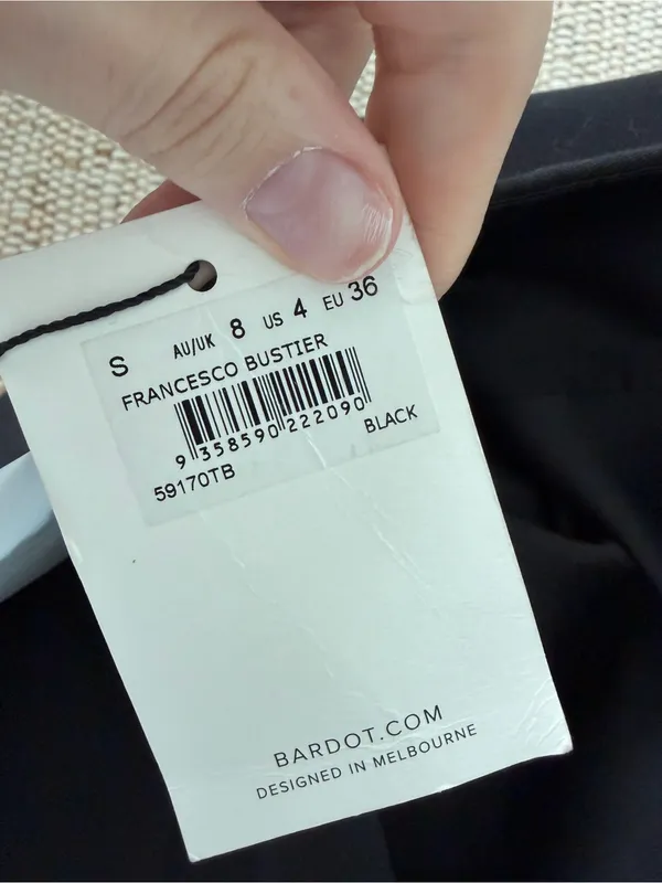 Bardot x Revolve Francesco Bustier Size 4 NWT in Black - Image 5
