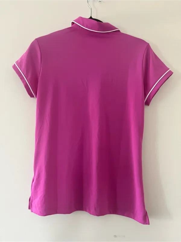 Adidas Pink Golf Polo Shirt Medium Tenniscore Country Club Sporty Athletic - Image 5