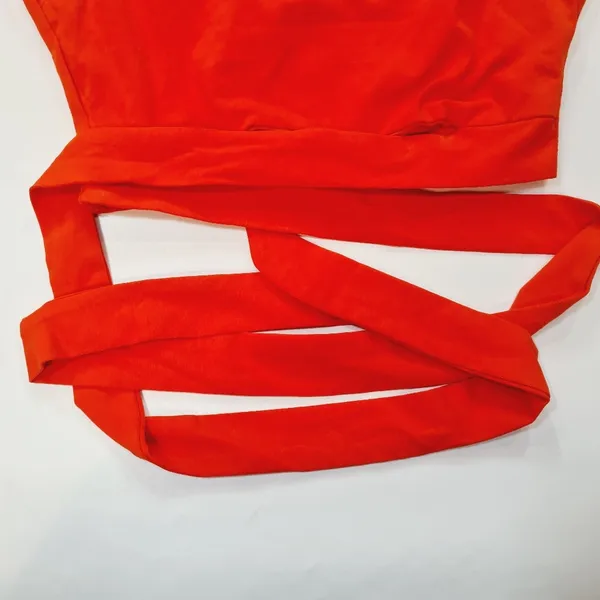 Superdown Elva Halter Tie Top in Poppy - Image 4