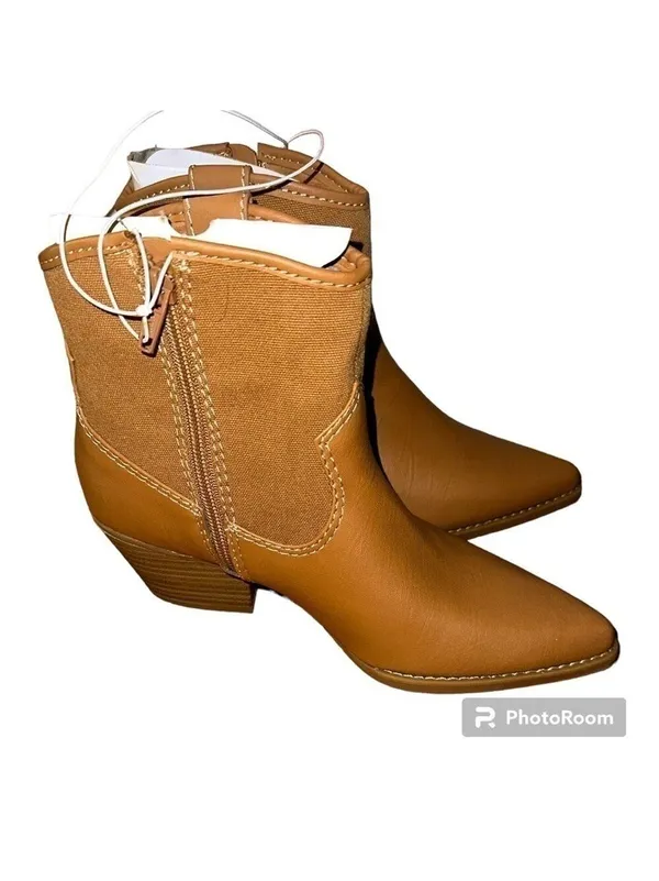 Universal Threads Tan Kay Western Boots Women's 7.5 - Image 4