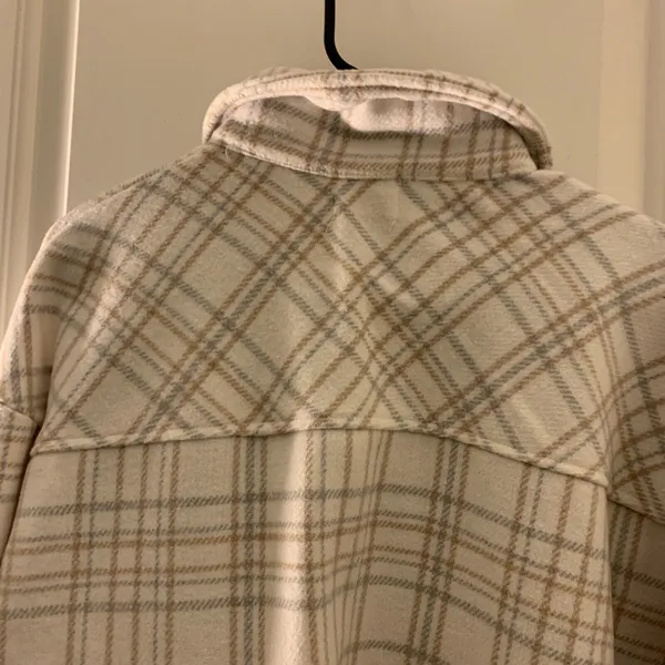 Time And Tru Women's Flannel Plaid Crop Jacket Shirt Shacket Size L 12-14 - Image 16