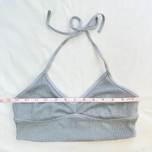 Aerie Real Obsessed Halter Bralette - Metallic/Silver - S - Image 16