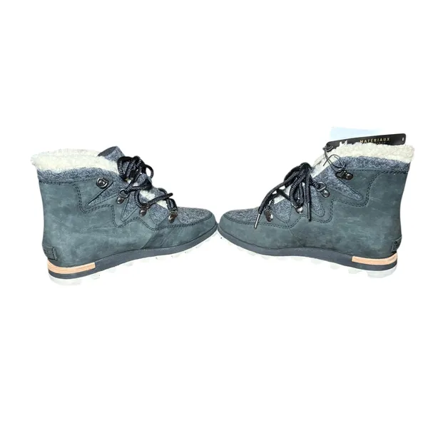 NWT Sorel Women's Winter Boots Grey Wool‎ Waterproof Insulated Cozy Snow Size 6 - Image 2