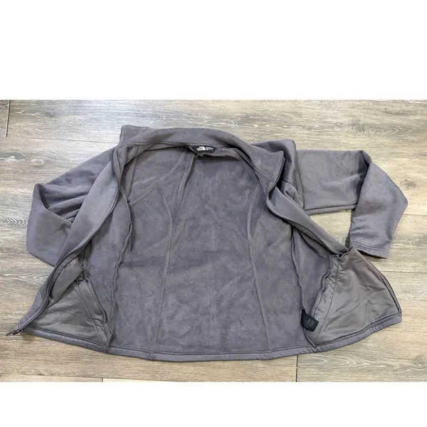 The North Face Women’s Large Gray Full Zip Fleece Jacket Outdoor Hiking - Image 4