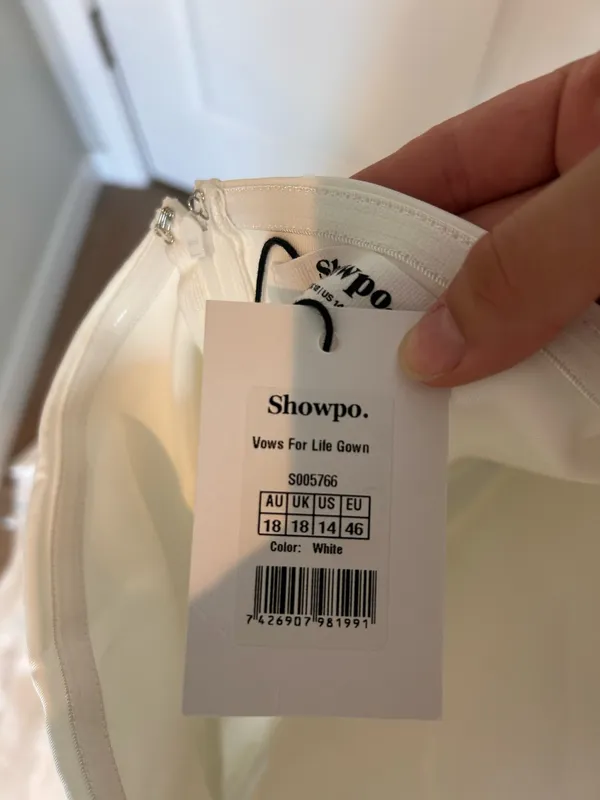 Showpo Vows For Life Bridal Gown – White – US 14 (AU 18) – New With Tags - Image 6