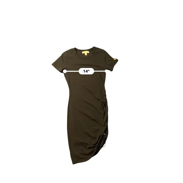 Michael‎ Kors Black Ruched Side Drawstring T-Shirt Dress MK Logo - Image 5