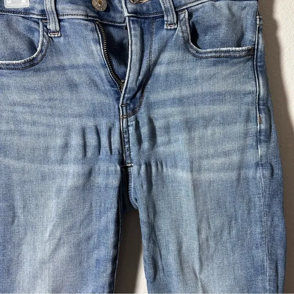 American Eagle Women Blue Jegging Crop Jeans Next Level‎ Stretch size 0 Short. - Image 3