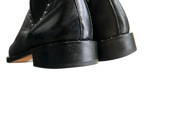 Rebecca Minkoff Sabeen Chelsea Black Studded Ankle Leather Boots 8M - Image 3