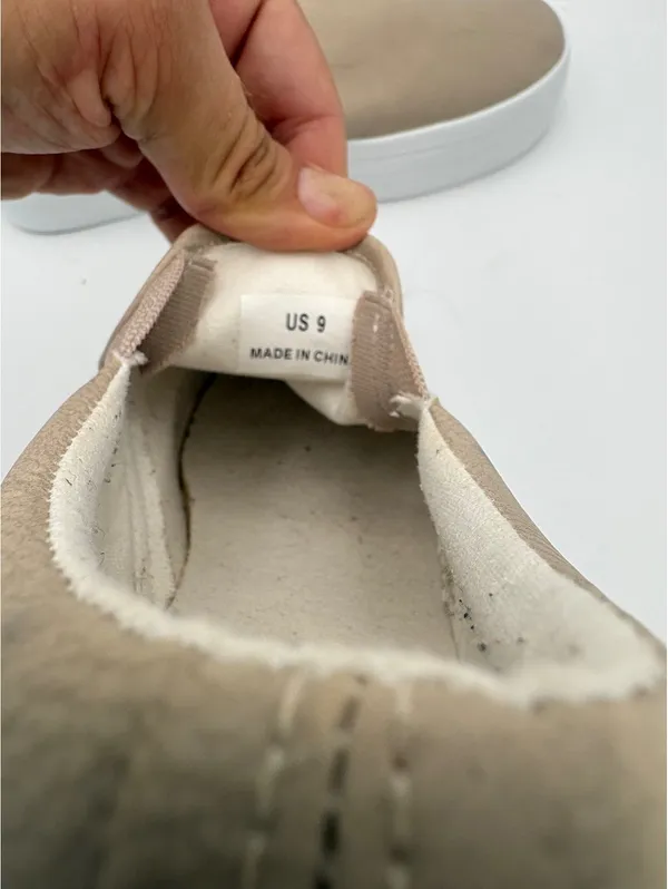 Comfort Every Step Womans 9 Slip-On Casual Shoes in Beige with White Sole - Image 7
