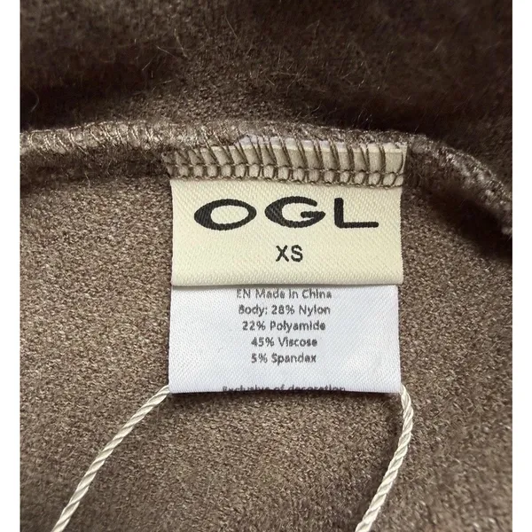 OGL Timeless Flared Maxi Skirt Heather Brown Drawstring Waist XS NWT - Image 8