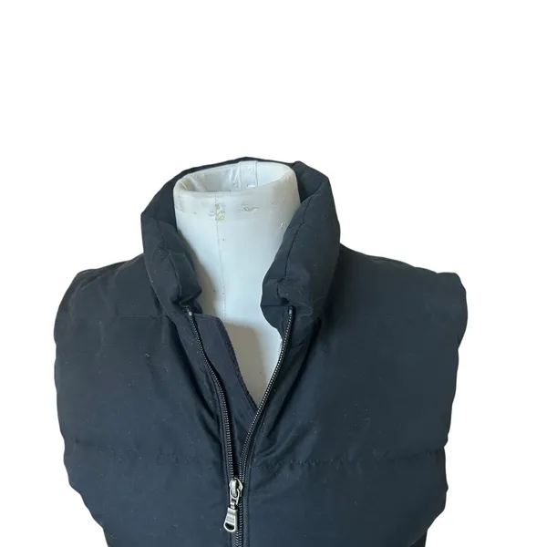 Vintage Y2K Eddie Bauer Down Navy Blue Puffer Vest Women's sz M Cozy Gorpcore - Image 3