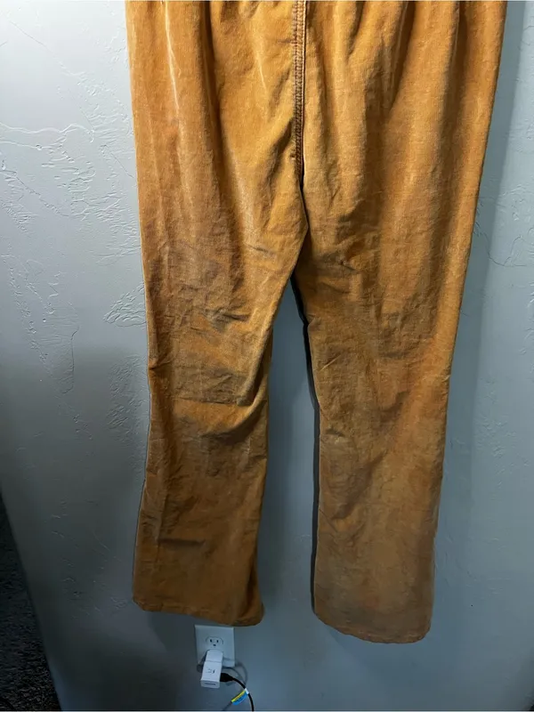 We The Free People Jayde Corduroy Flare High Rise Ginger Spice Yellow Pants - Image 7