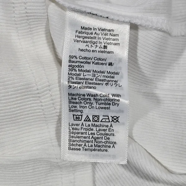 J. Crew Fine-rib‎ fitted boatneck T-shirt White XXS - Image 4