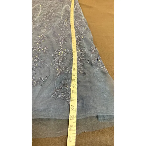 JJ's House Dark Navy Embellished Lace Formal Gown NWT Size 6 Beaded Sequins - Image 13