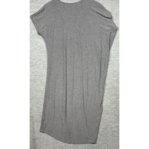 Athleta Womens TShirt Dress S‎ Relaxed Fit Gray Assymetrical Soft Comfy - Image 3