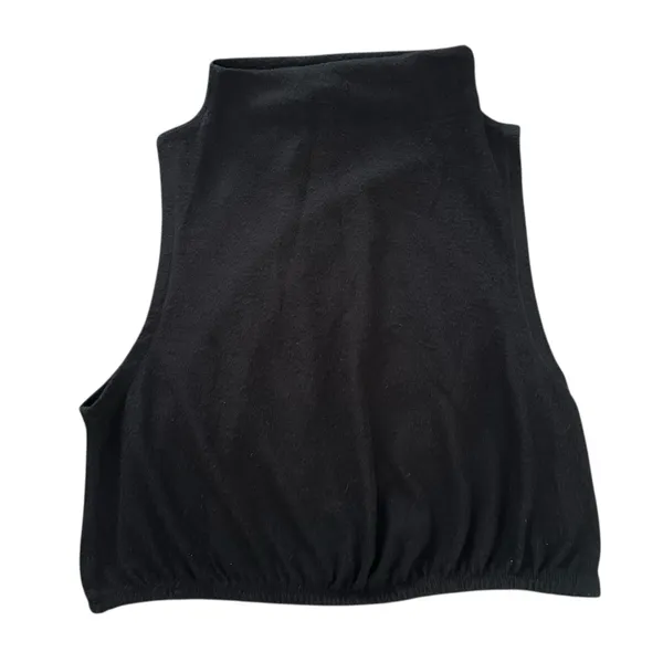 ALO Yoga Black Sleeveless Fuzzy Soft Crop Top S - Image 2