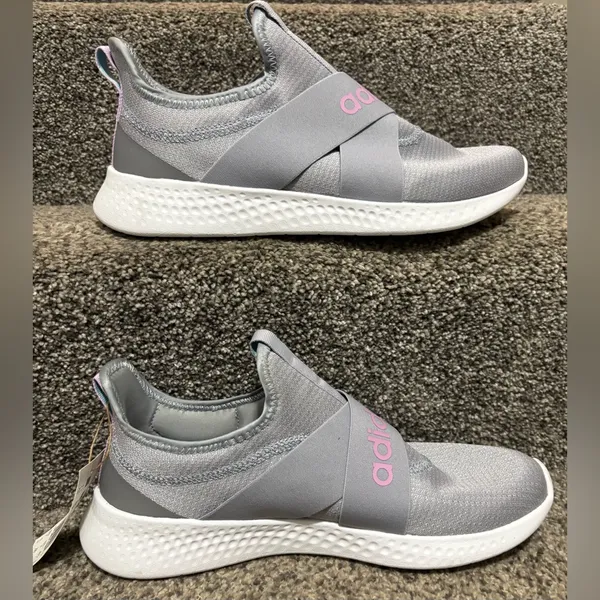 NWT adidas Puremotion Adapt Women’s Slip-On Tennis Shoes Gray Pink Size 12 - Image 6