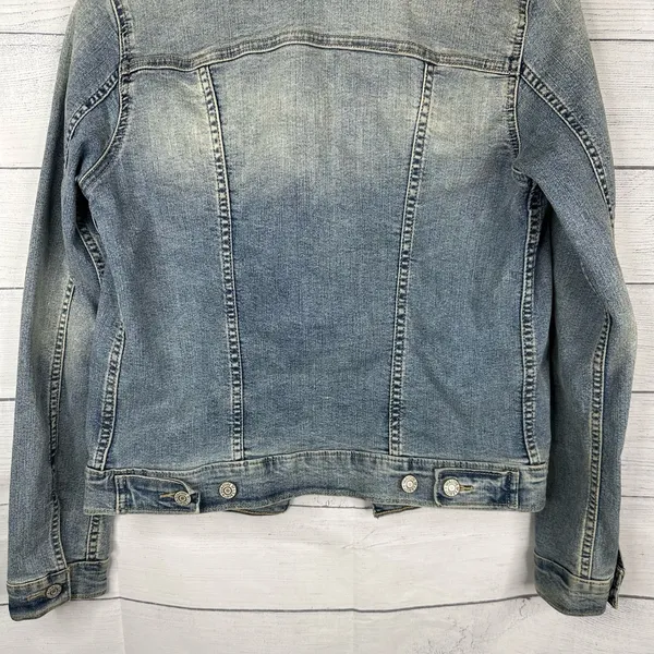 Levis Signature Womens size Small Gold Classic Trucker Denim Jacket - Image 7