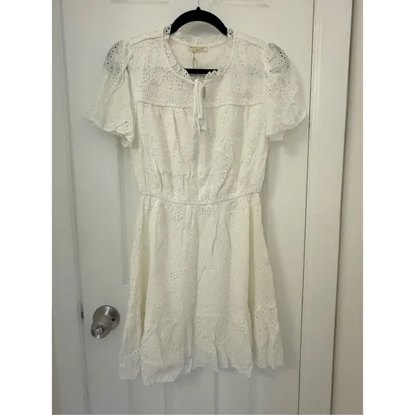 Lovestitch smocked eyelet mini dress Small - Image 3