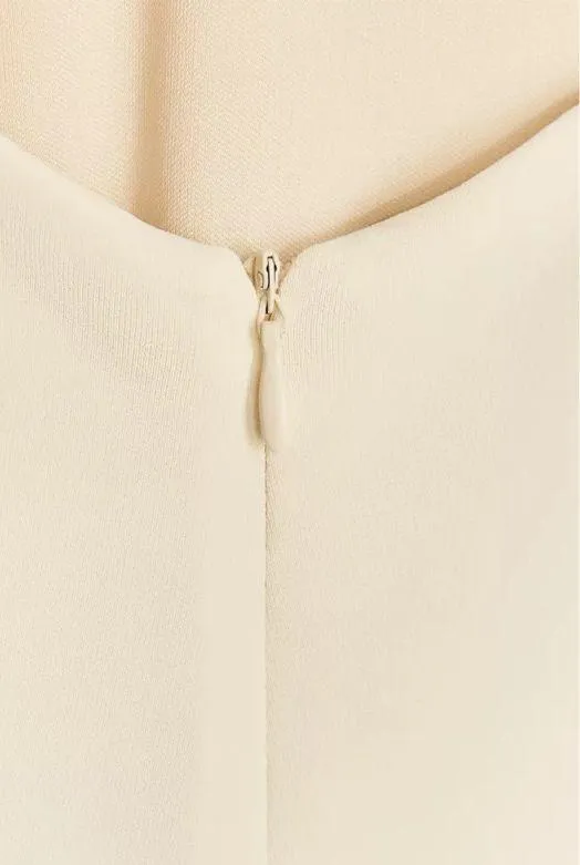 Zara dress maxi ecru ivory open back Evening holiday party wedding Gown - Image 8